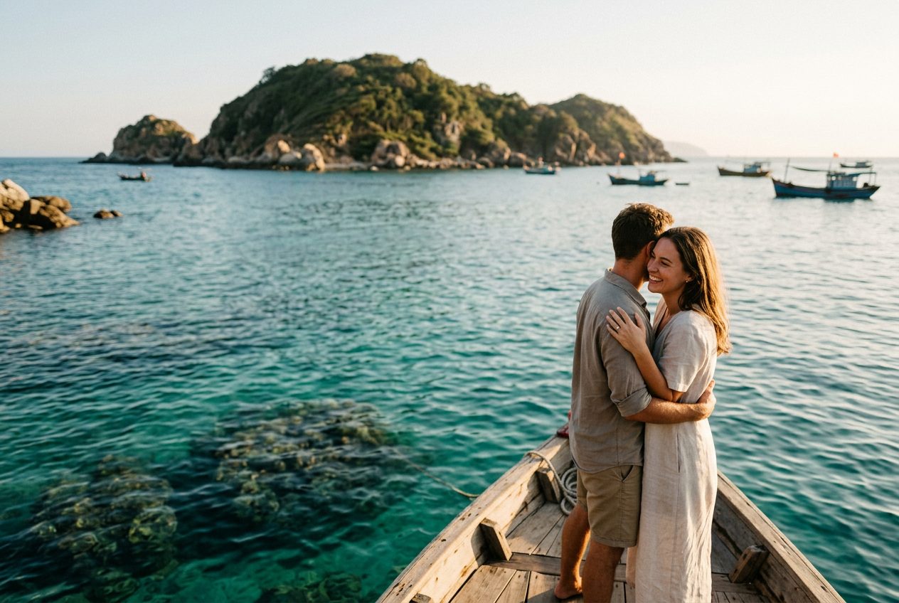 Hon Mun island in Nha Trang — a romantic spot to propose (clear-water snorkelling island, private-boat access)