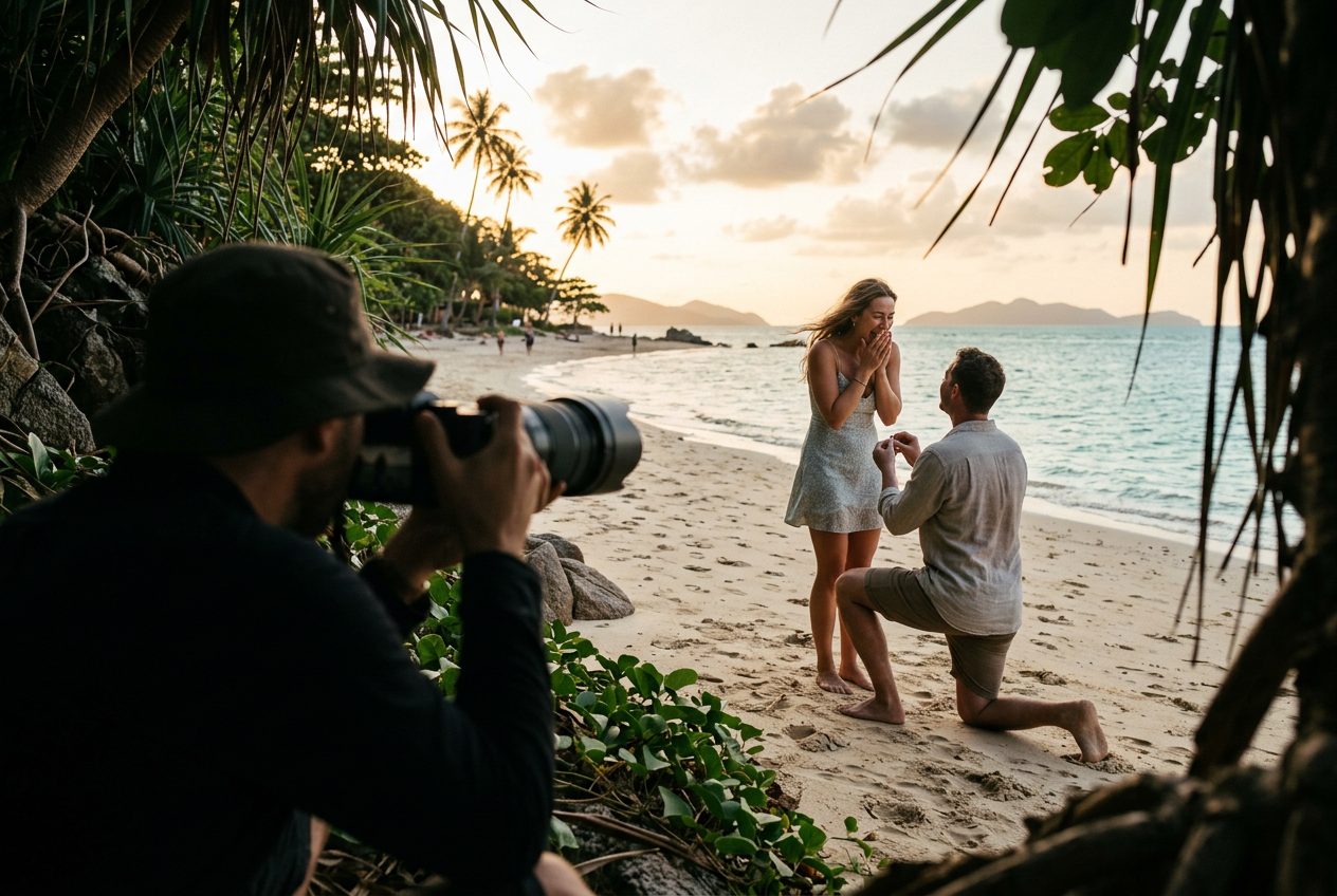 Proposal setup in Koh Phangan