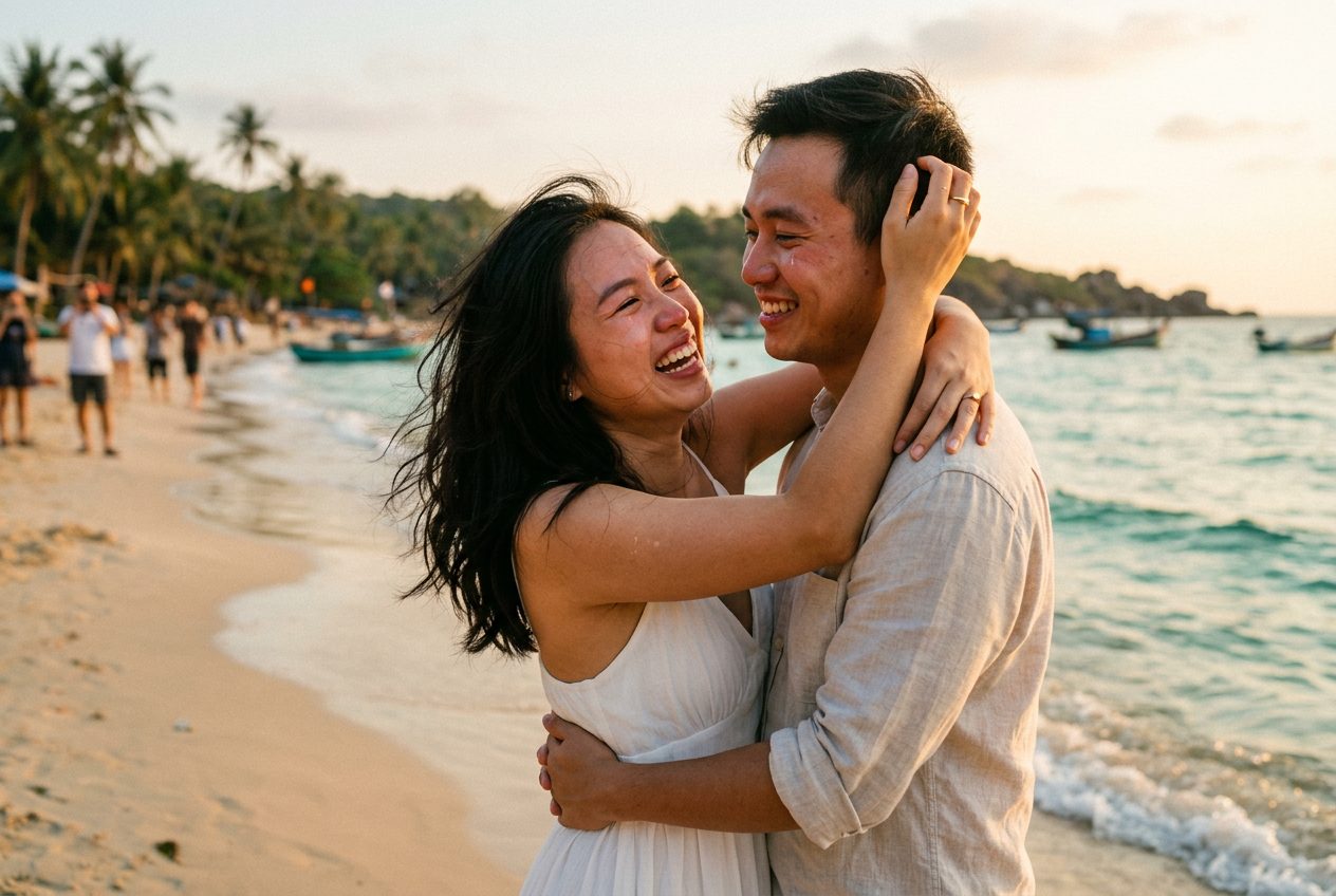 'She said yes' — a couple just engaged in Phu Quoc