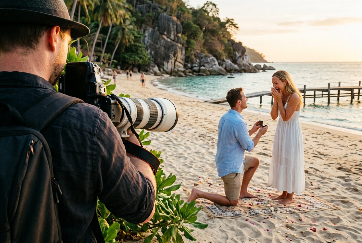 Proposal setup in Koh Samui
